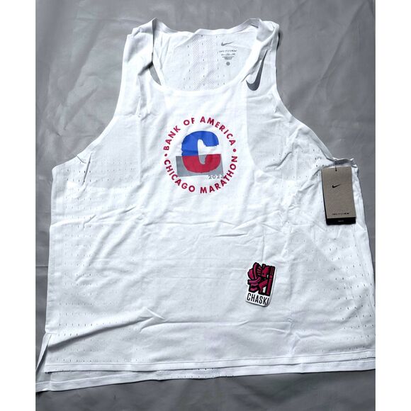 Nike Men XL Chicago Marathon 2023 AeroSwift Running Singlet Tank Top NEW - Picture 1 of 13